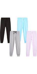 Sweet Hearts Girls'' Sweatpants - 4 Pack Super Soft Athletic Performance Jogger