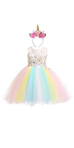 girls rainbow dress