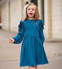 girls teal dress