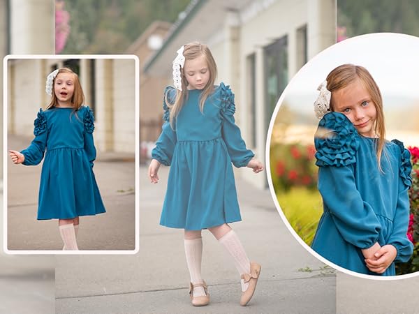 teal girl dress