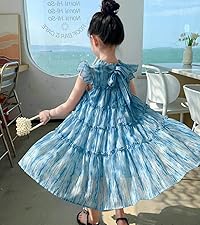 7079-toddler girls summer chiffon dress