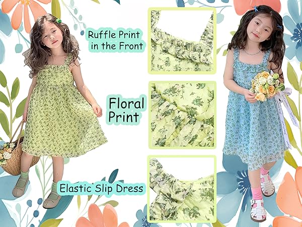 7077-toddler girls summer dress