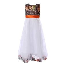 Ankle Length Wedding Guest Flower Girl Dress Camo