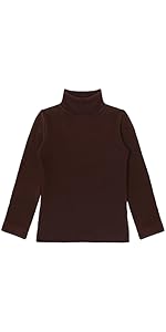 brown long sleeve turtleneck shirt, camisa marrón de manga larga y cuello alto