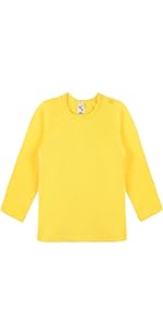 long sleeve crewneck solid yellow shirt, camisa amarilla de manga larga y cuello redondo