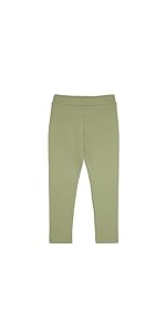 cotton soft green leggings for girls, leggings verdes suaves de algodón para niñas