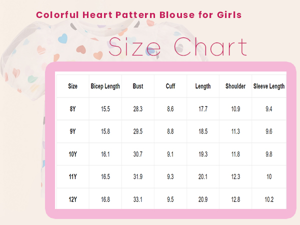 Girl''s Cute Top Heart Print Mesh Short Sleeve T Shirts Crew Neck Summer Blouse