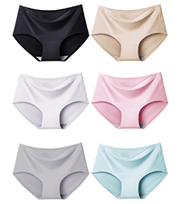  Kiench Teen Girls Seamless Underwear Women No Show Stretch Bikini Panties 6-Pack