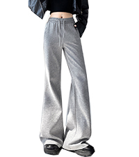 Kiench Teens Girls Flare Leg Sweatpants High Waist Drawstring Baggy Joggers with Pockets