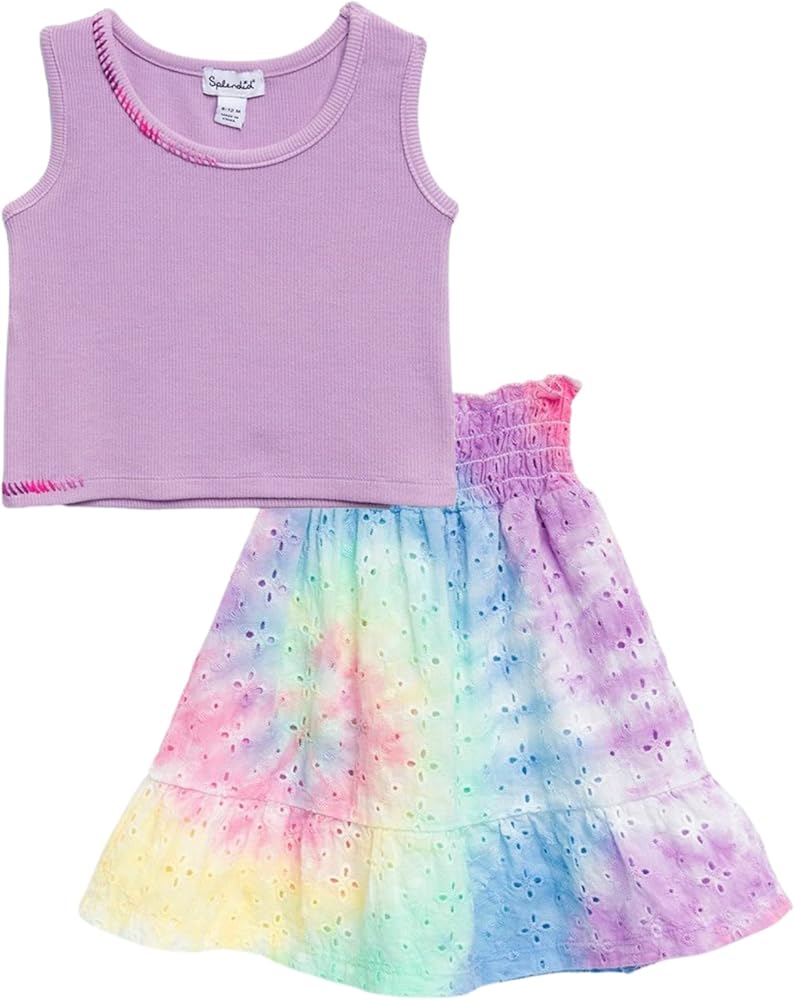 Splendid baby-girls Rainbow Eyelet Casual Skirt Setskirt-set