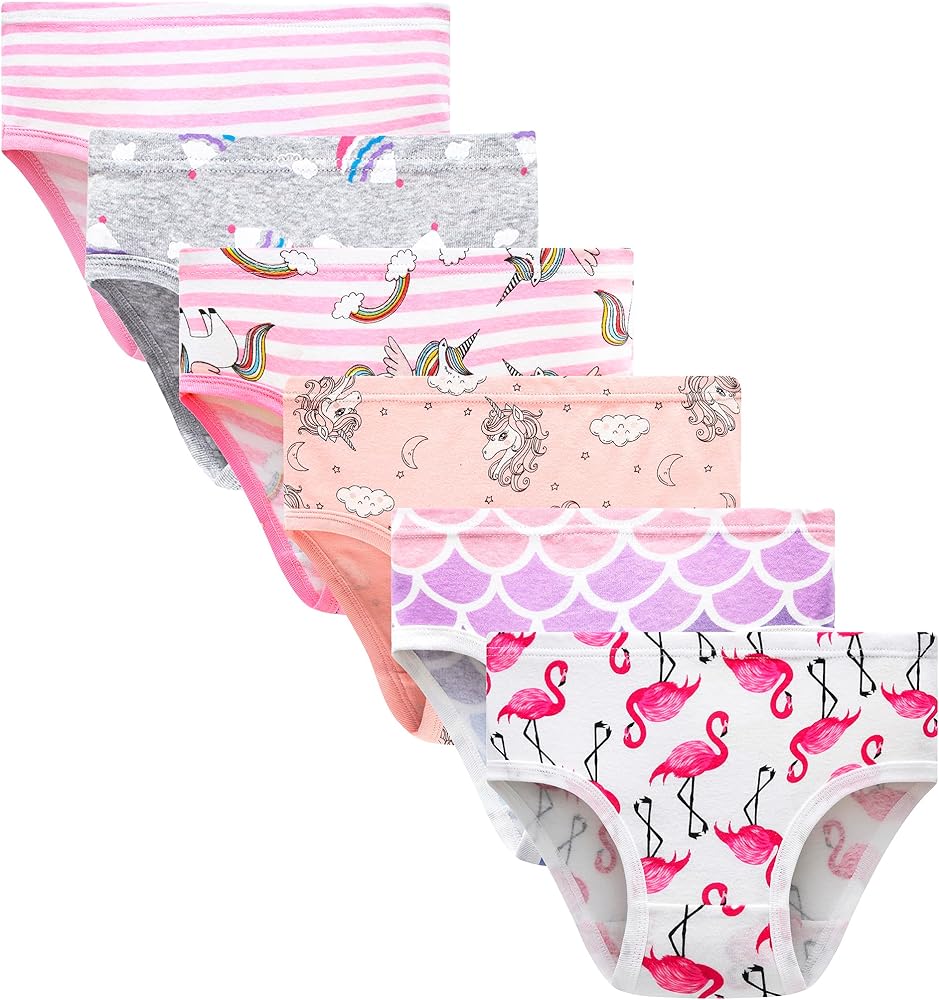 KikizYe Toddler Soft Cotton Panties Little Big Girls Undies Assorted Underwear