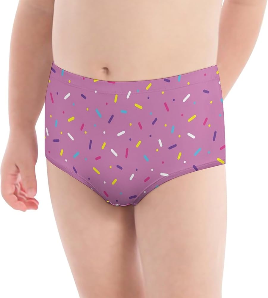 Colorful Donut Glaze with Sprinkles Girls Underwear for Teens Ages 4-16 Soft Girls Panties 6 ﻿