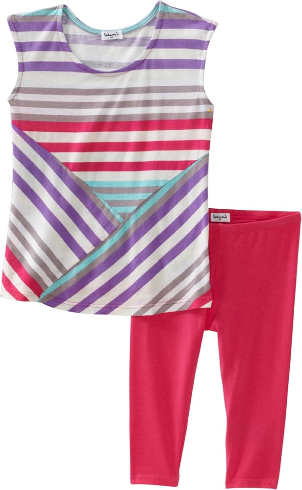 Splendid Littles Little Girls' Tropical Stripe Top And Legging Set