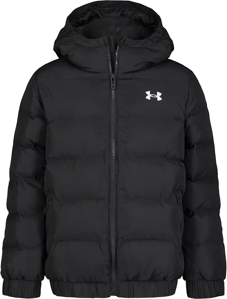 Under Armour Girls' Prime Puffer, Front Pockets & Hooded Back, Lightweight & Water Repellant