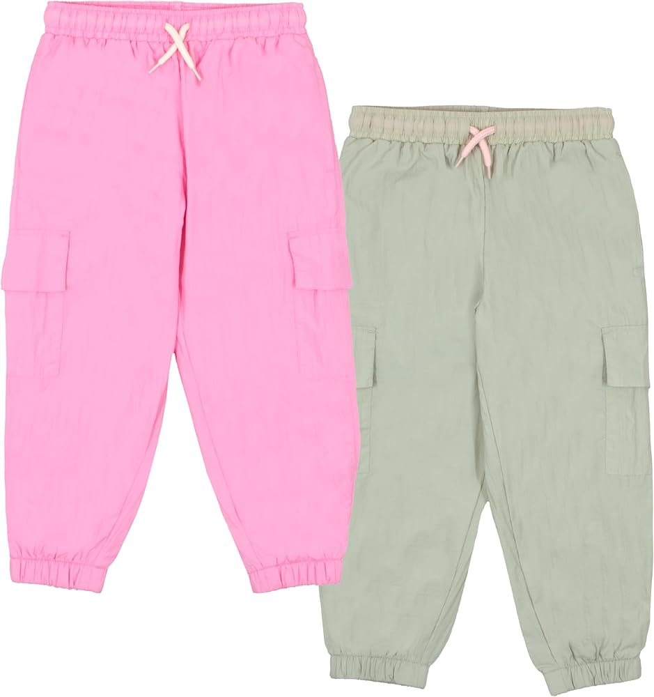 French Connection Girls Jogger Pants with Pockets 2-Pack Bundle Set for Kids