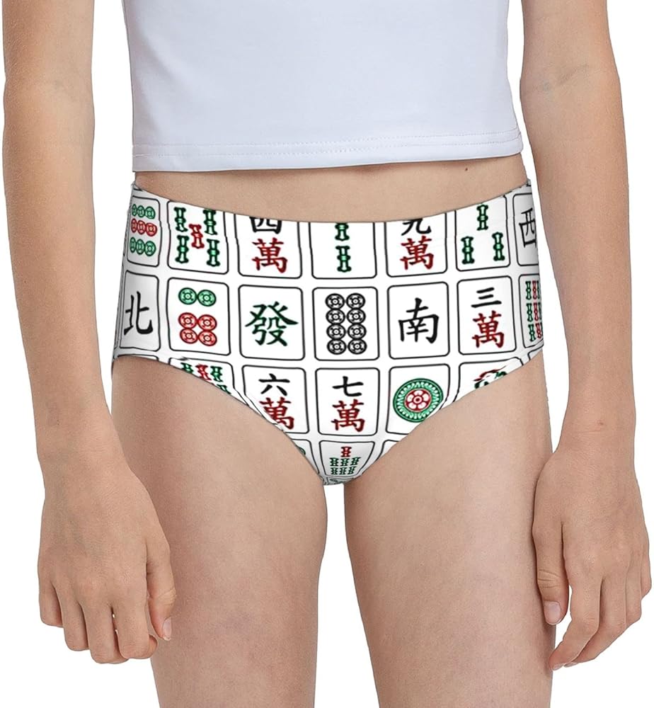 Augenstern Cotton Underwear Mahjong China Culture Hipster Girls'Briefs Soft Underpants