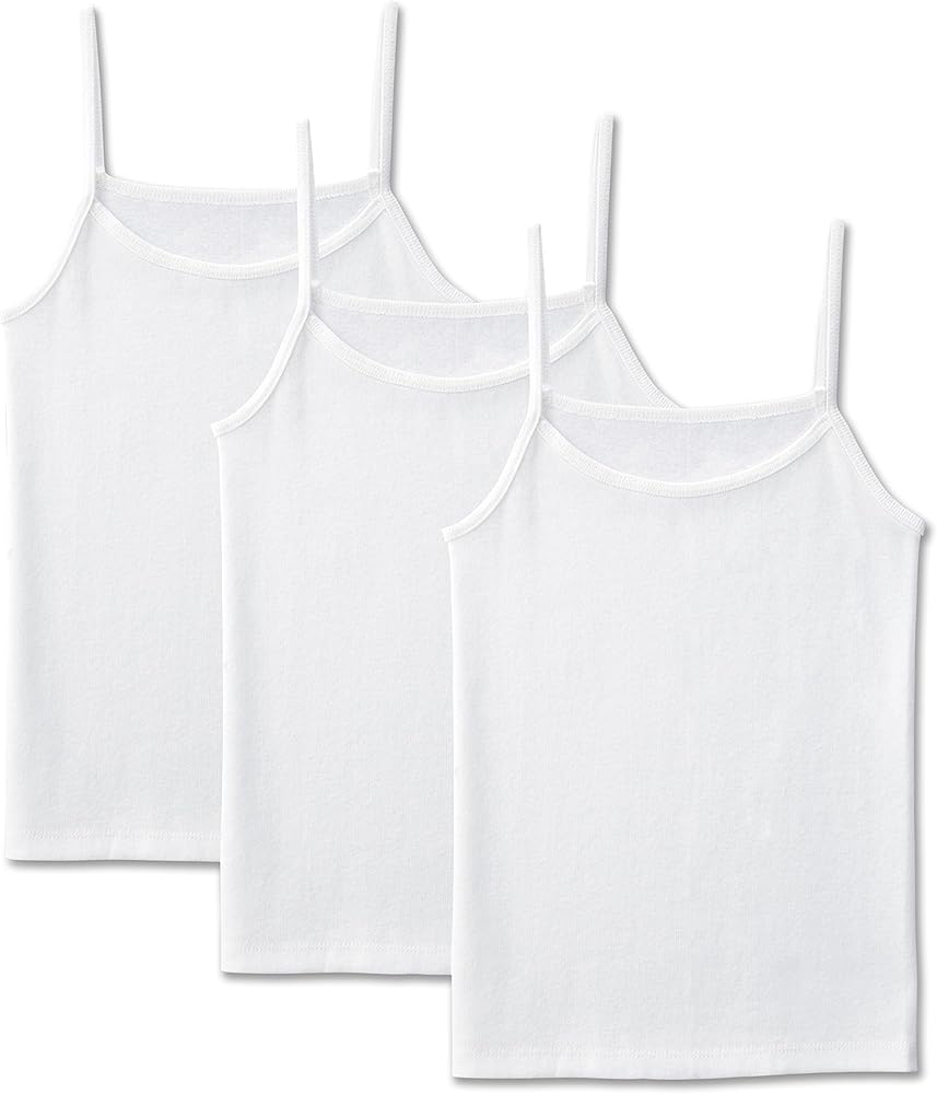 Fruit of the Loom Girls' Big 3 Pack White Cami