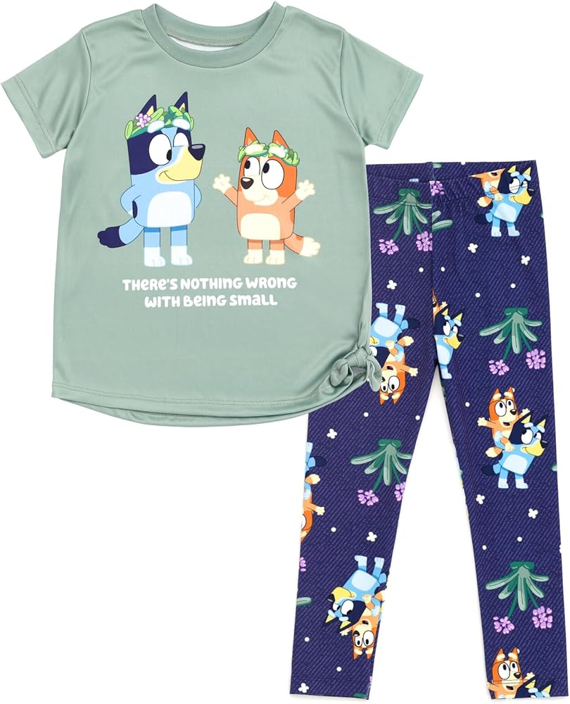 Bluey Bingo Girls T-Shirt and Leggings Outfit Set Toddler to Big Kid