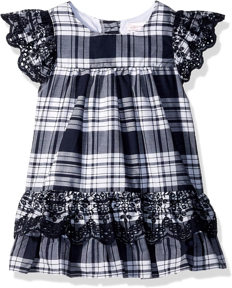 Youngland Girls' Casual Plaid Dress