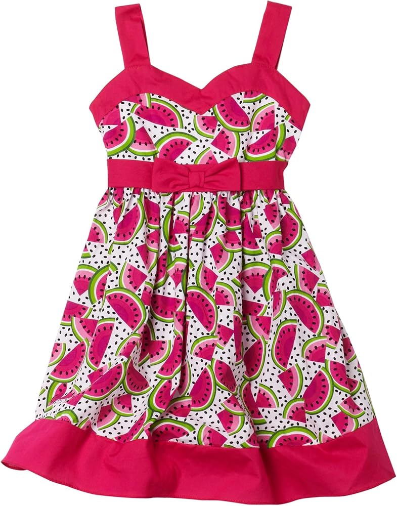 Little Girls' Sleeveless Watermelon Woven Dress