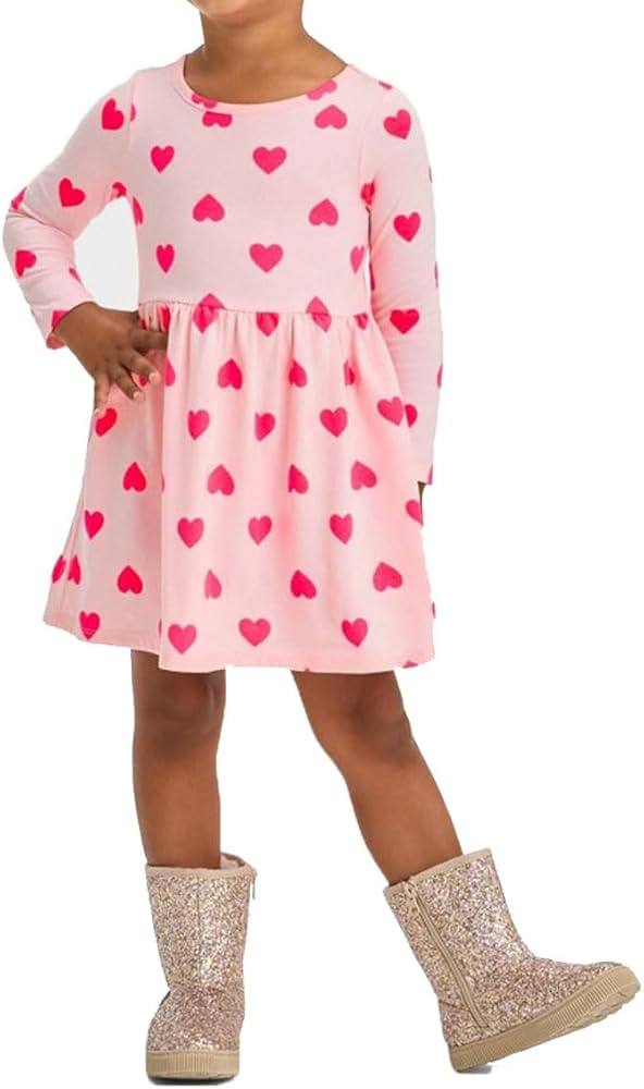 Cat & Jack Toddler's Girls Graphic Print Long Sleeve Dress -