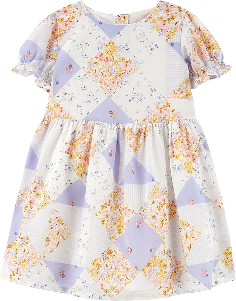 OshKosh B'Gosh Girls' Dress, Blue Floral Print, 3T