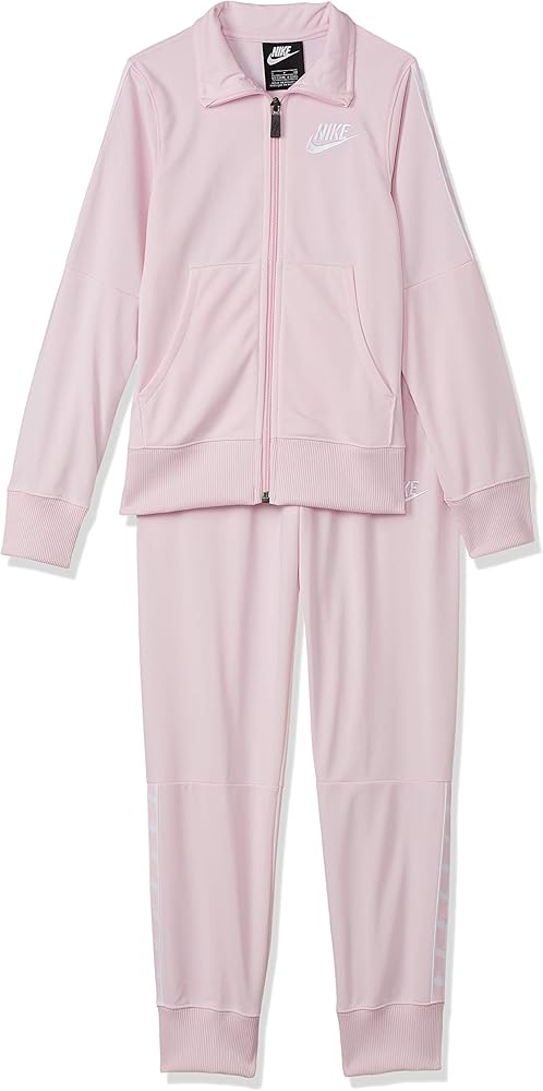 Nike Sportswear Older Kids' (Girls') Tracksuit (Pink Foam/White, S)