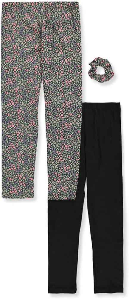 Girls' 3-Piece Leggings With Scrunchie Set