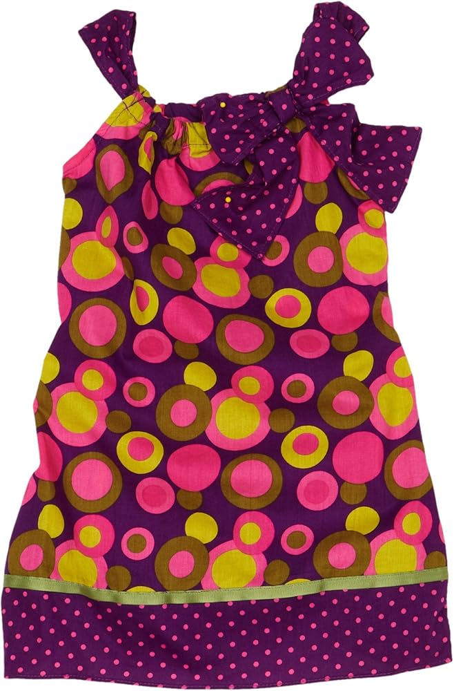 Little Girls' Sleeveless Woven Dot Dress