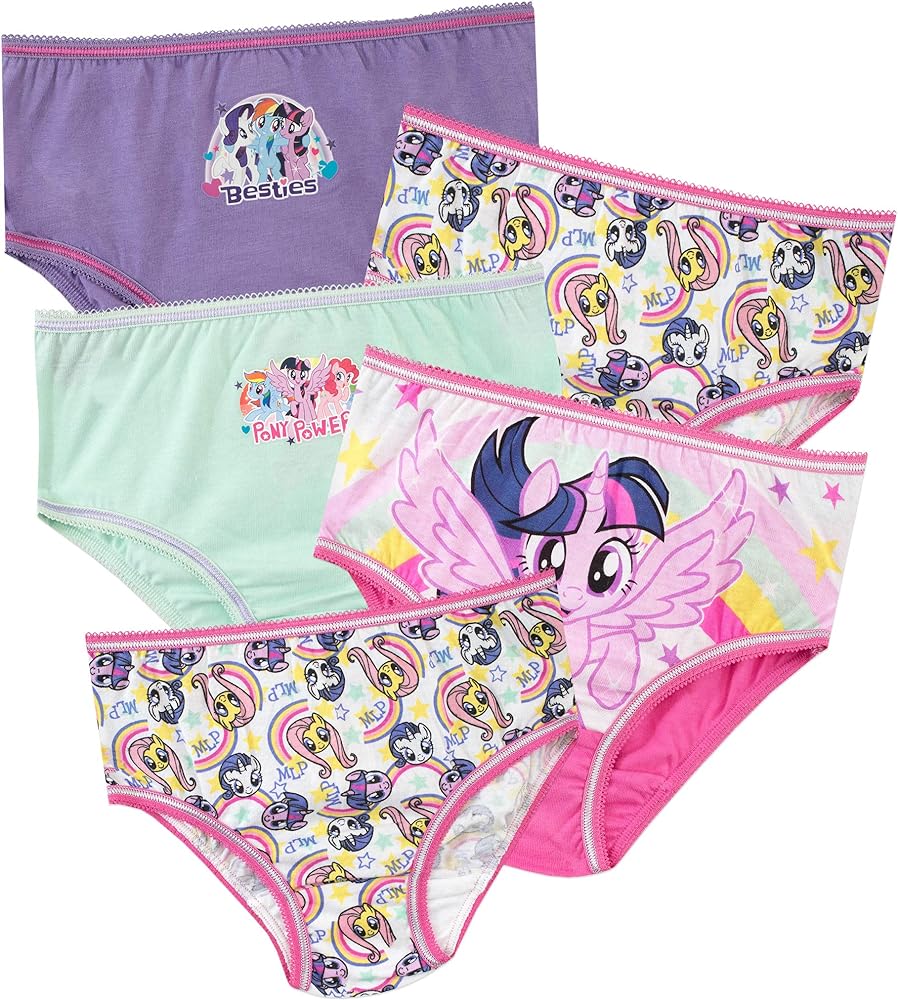 My Little Pony Girls' Unicorn Underwear Pack of 5