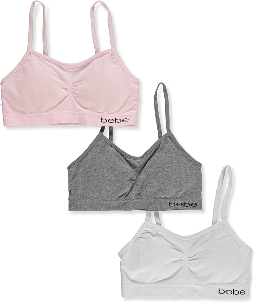 bebe Girls' 3-Pack Bras