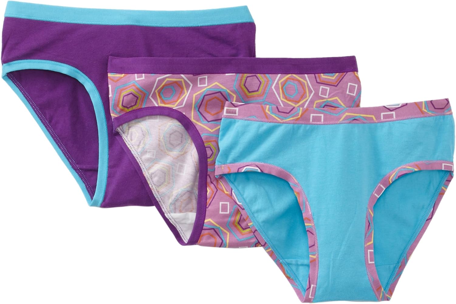 Hanes Big Girls' Stretch Hipster, Assortment - Colors may vary (Pack of 3)