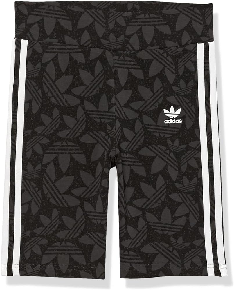 adidas Originals Girls' All-Over-Print Cycling Shorts High Waist