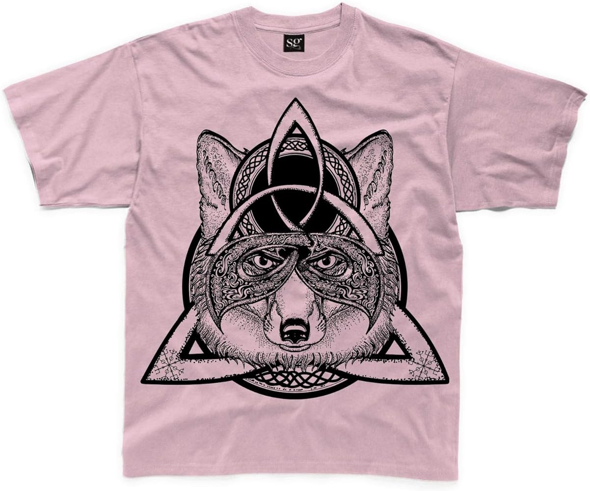 Celtic Knot Wolf Design Tattoo Hipster Large Print Kids Children's T-Shirt