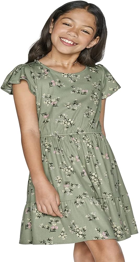 The Children's Place Girls' Floral Tiered Dress