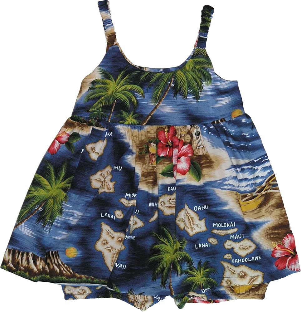 RJC Girls Hibiscus Hawaiian Islands Bungee Dress