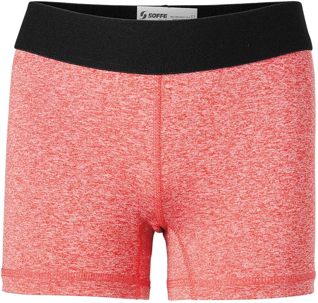 Soffe Dri Girls Team Heather Short, RED Heather, M