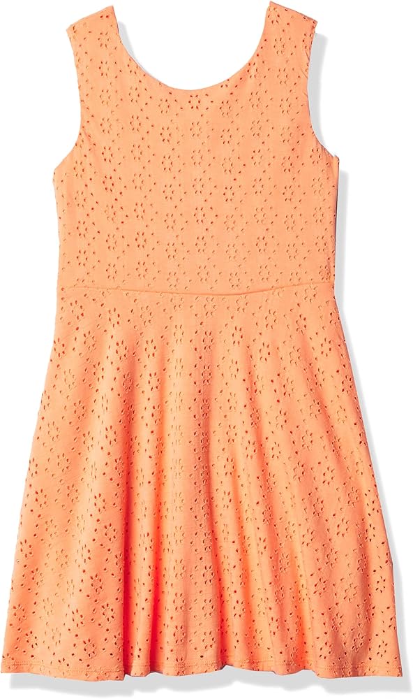 Speechless Girls' Sleeveless Fit and Flare Eyelet Dress