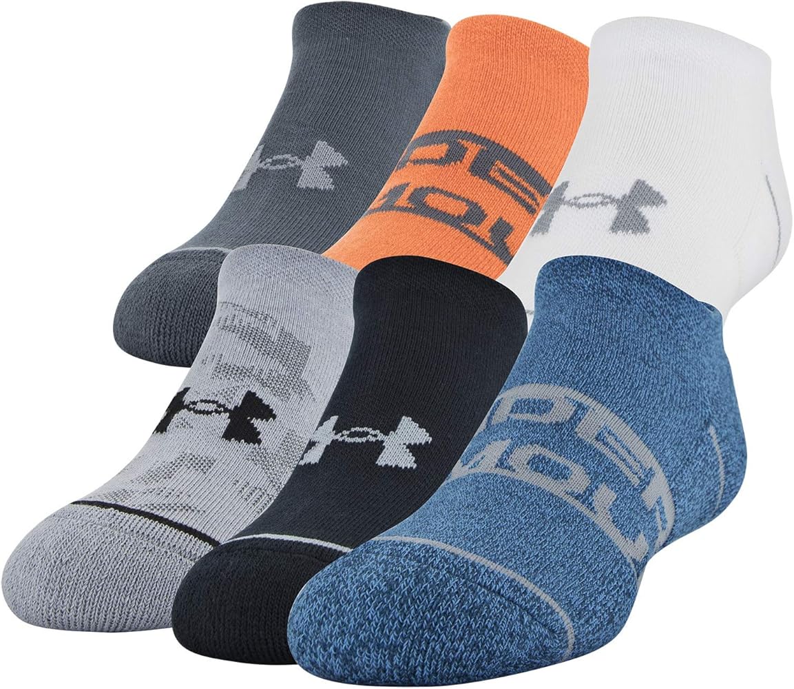 Under Armour Kids' Essential Lite No Show Socks, 6-Pairs