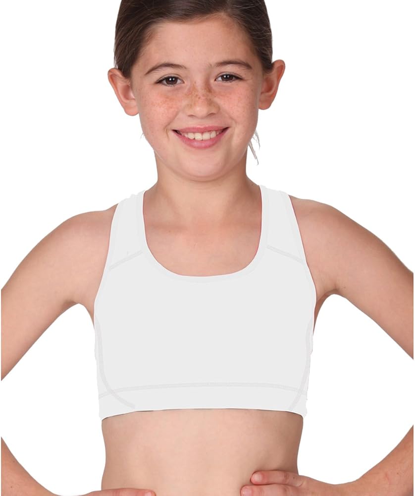 Soffe Girl's Sports Bra, White