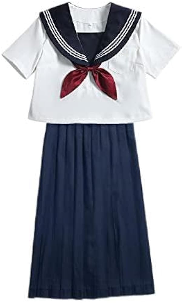 Young girl JK style basic set of school uniform skirt