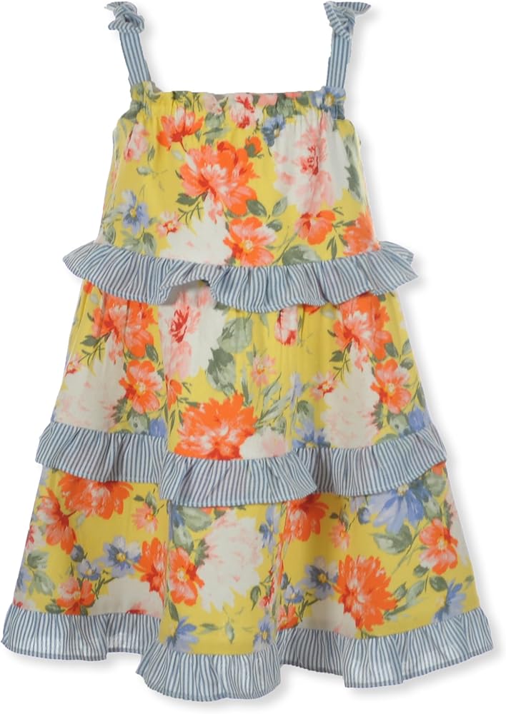 Bonnie Jean Girls' Tiered Floral Dress