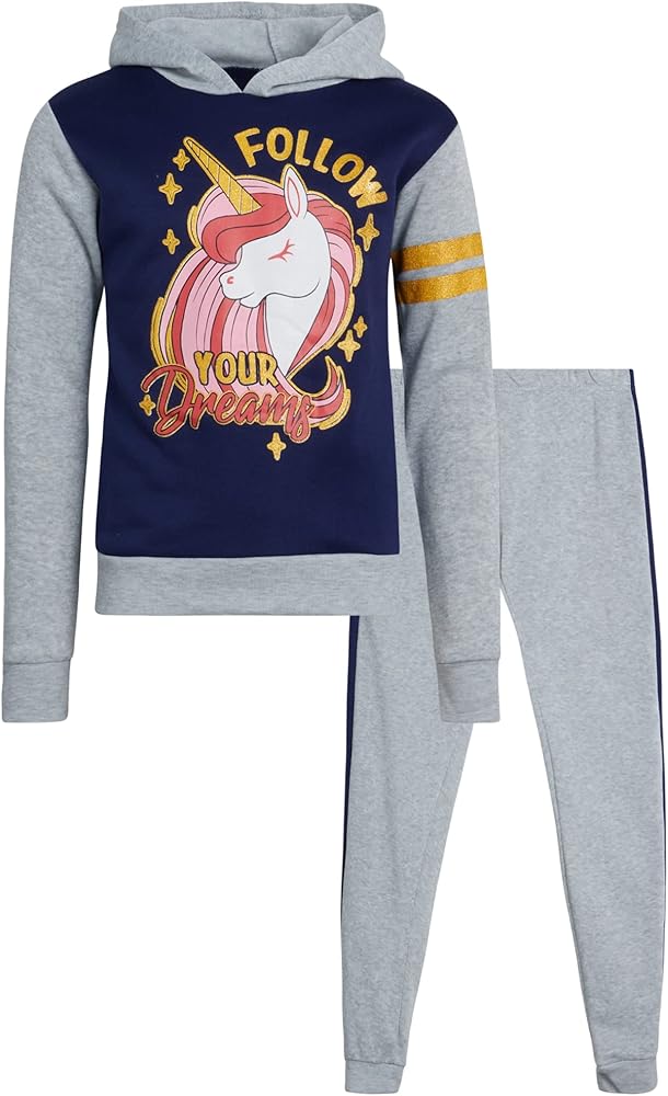 Angel Face Girls' Jogger Set - Fleece Pullover Hoodie Sweatshirt and Jogger Sweatpants Set