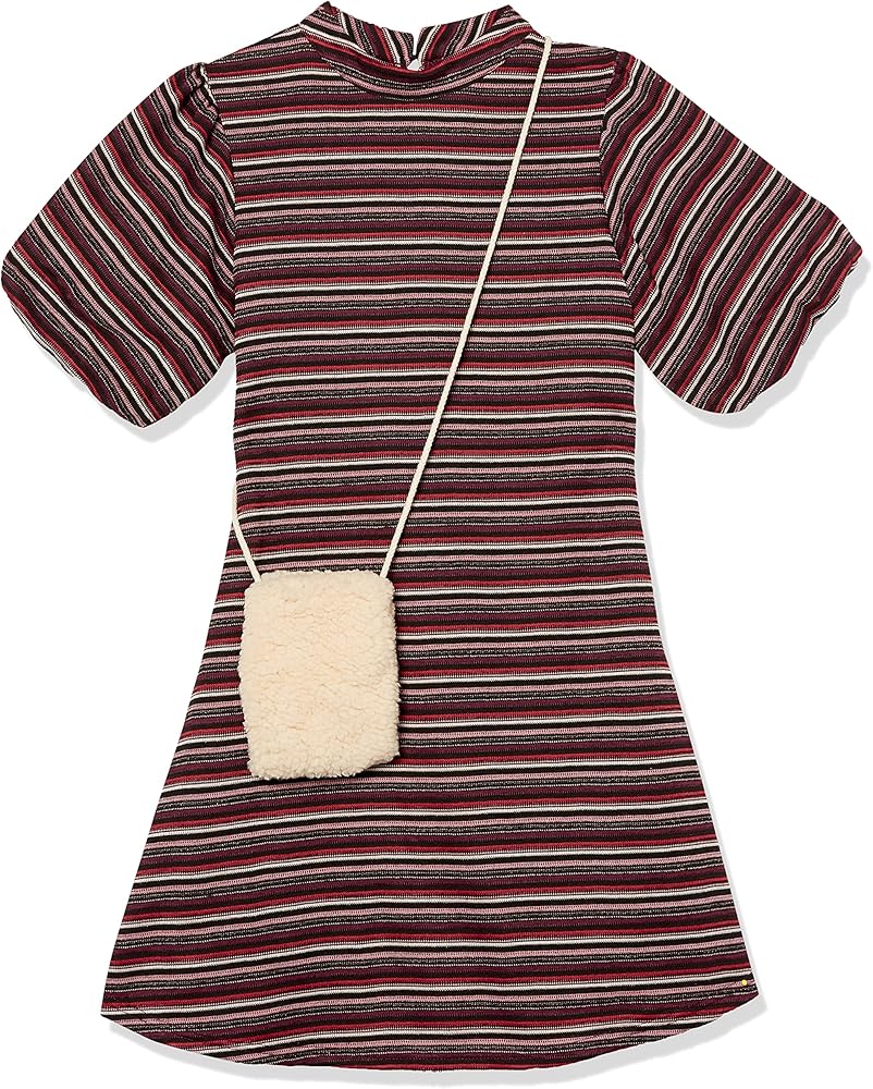 Speechless Girls' Short Sleeve Knit Dress and Purse