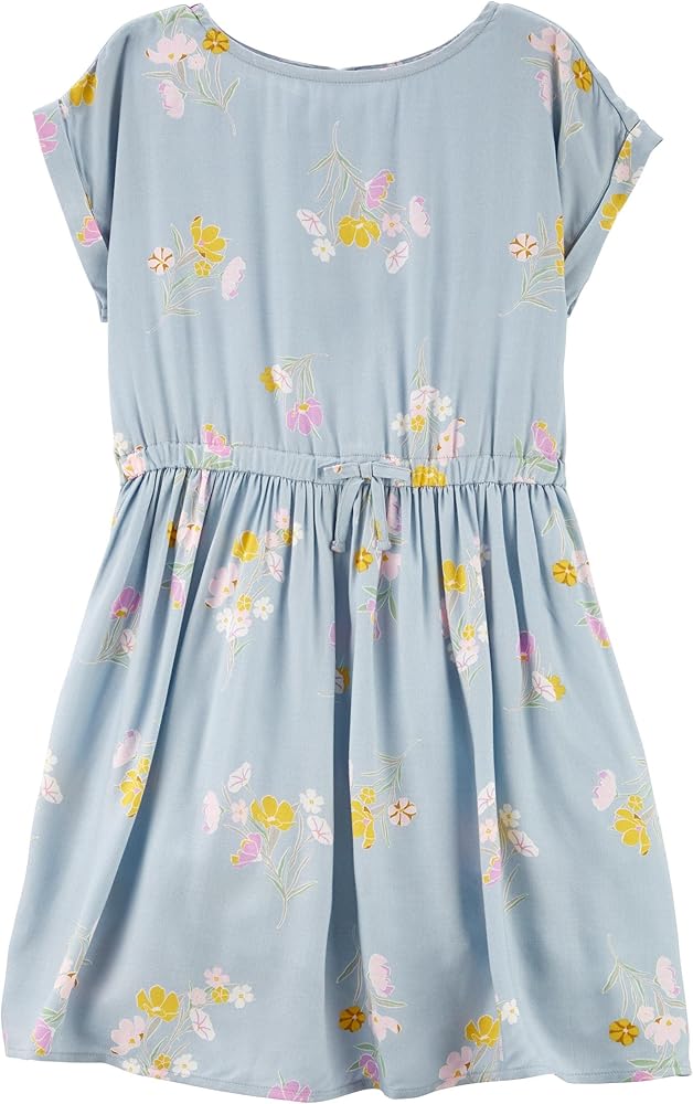 OshKosh B'Gosh Girls' Dress, Blue Floral Print, 4