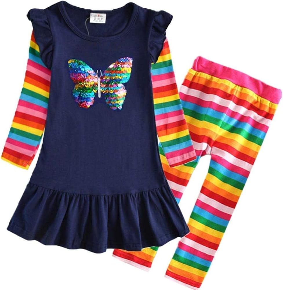 VIKITA Casual Girls Dresses 2pcs LH5880+F5508 4T