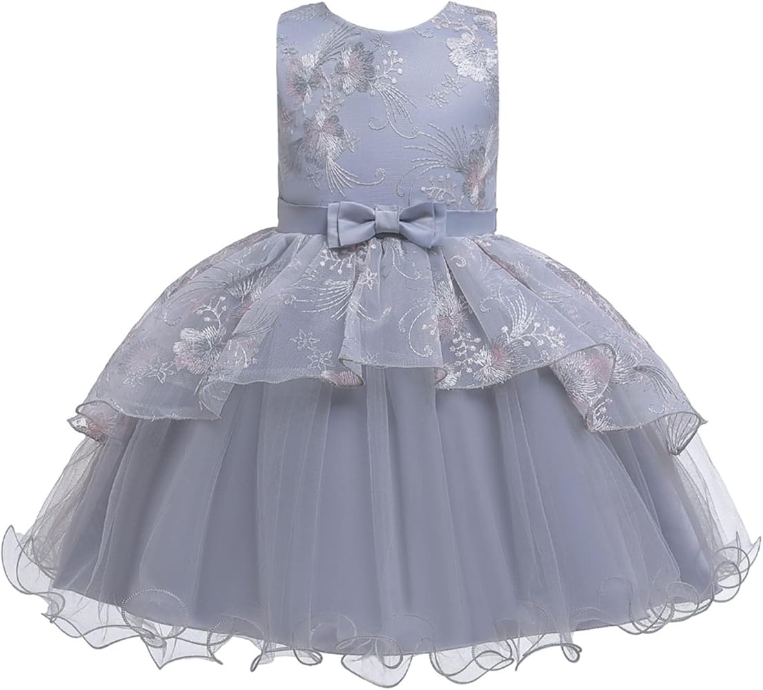 Baby Girl Dresses Ruffle Lace Pageant Party Wedding Flower Girl Dress Kids Ruffles Lace Party Wedding Dresses