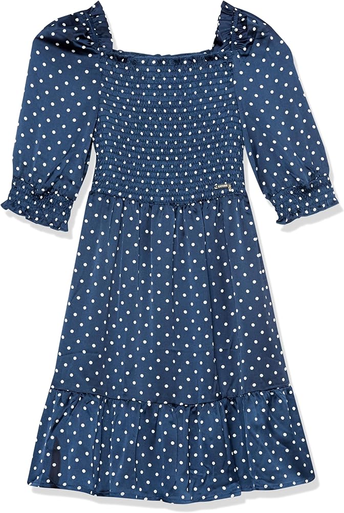 GUESS Girls' One Size 3/4 Sleeve Satin Dress