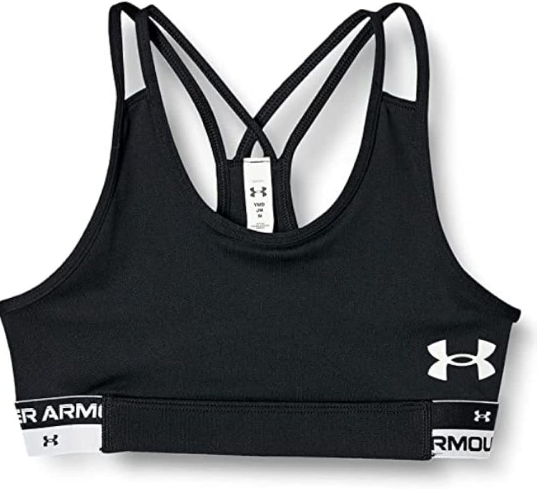 Under Armour Girls' HeatGear Armour Novelty Sports Bra Black (YMD)