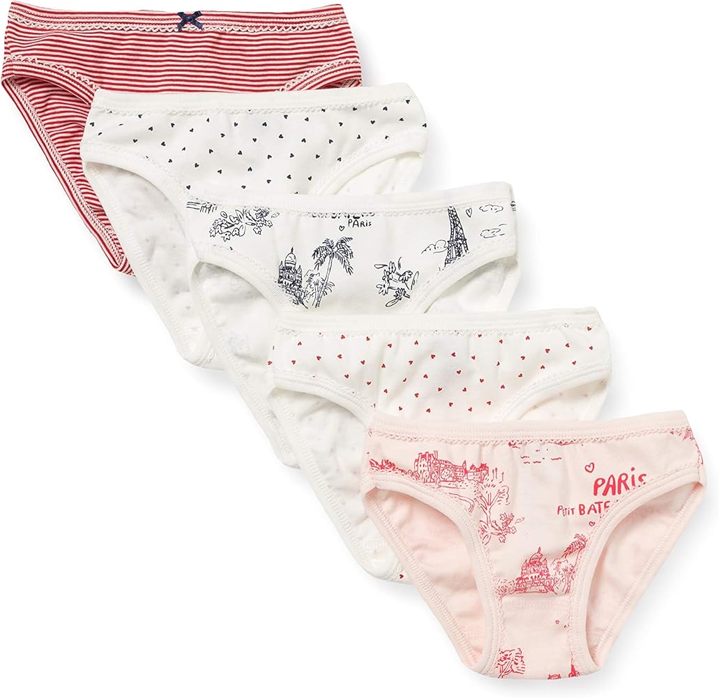 Petit Bateau GIRLS 5 PACK GIFT BOX BEAUTIFUL PANTIES SIZES 2-12 YEARS